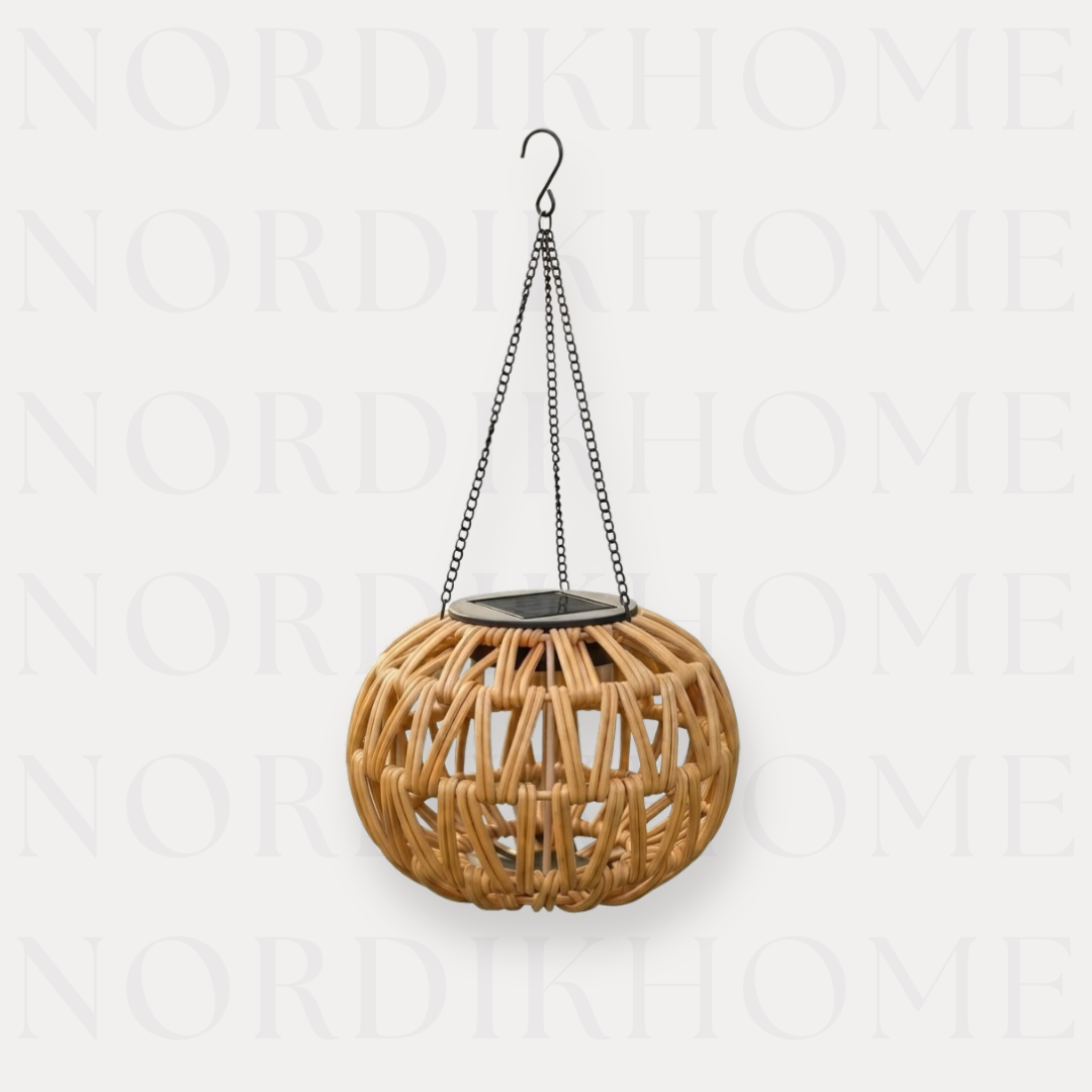 NordikHome™ Solar Woven Hanging Lantern