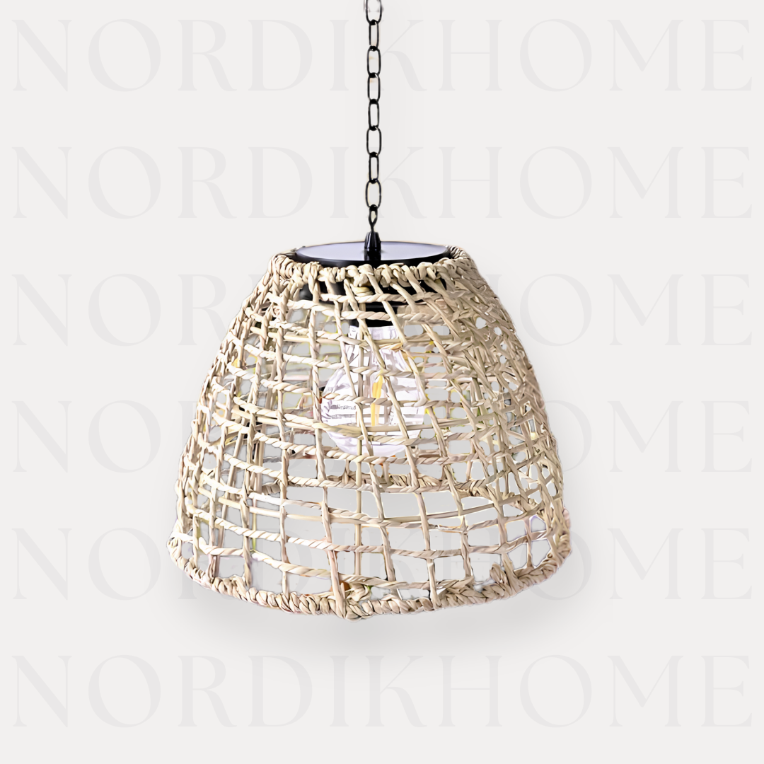 NordikHome™ Solar Woven Hanging Lamp