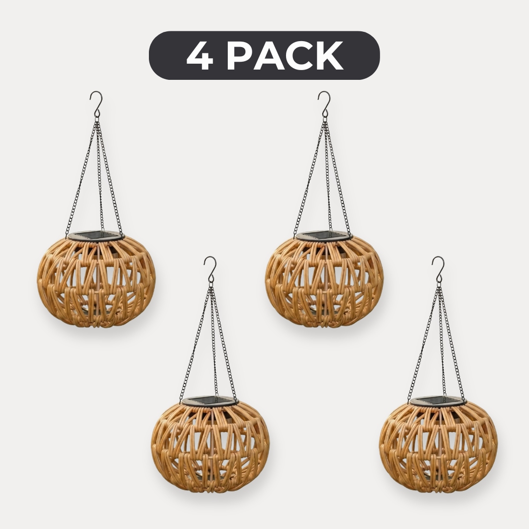 NordikHome™ Solar Woven Hanging Lantern