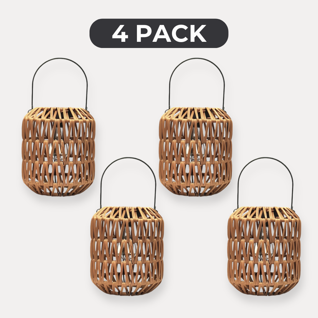 NordikHome™ Solar Woven Hanging Lantern