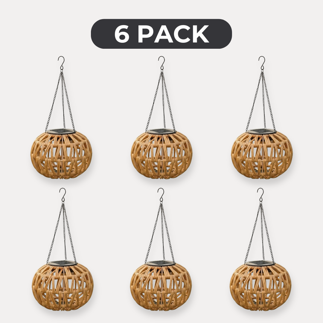 NordikHome™ Solar Woven Hanging Lantern