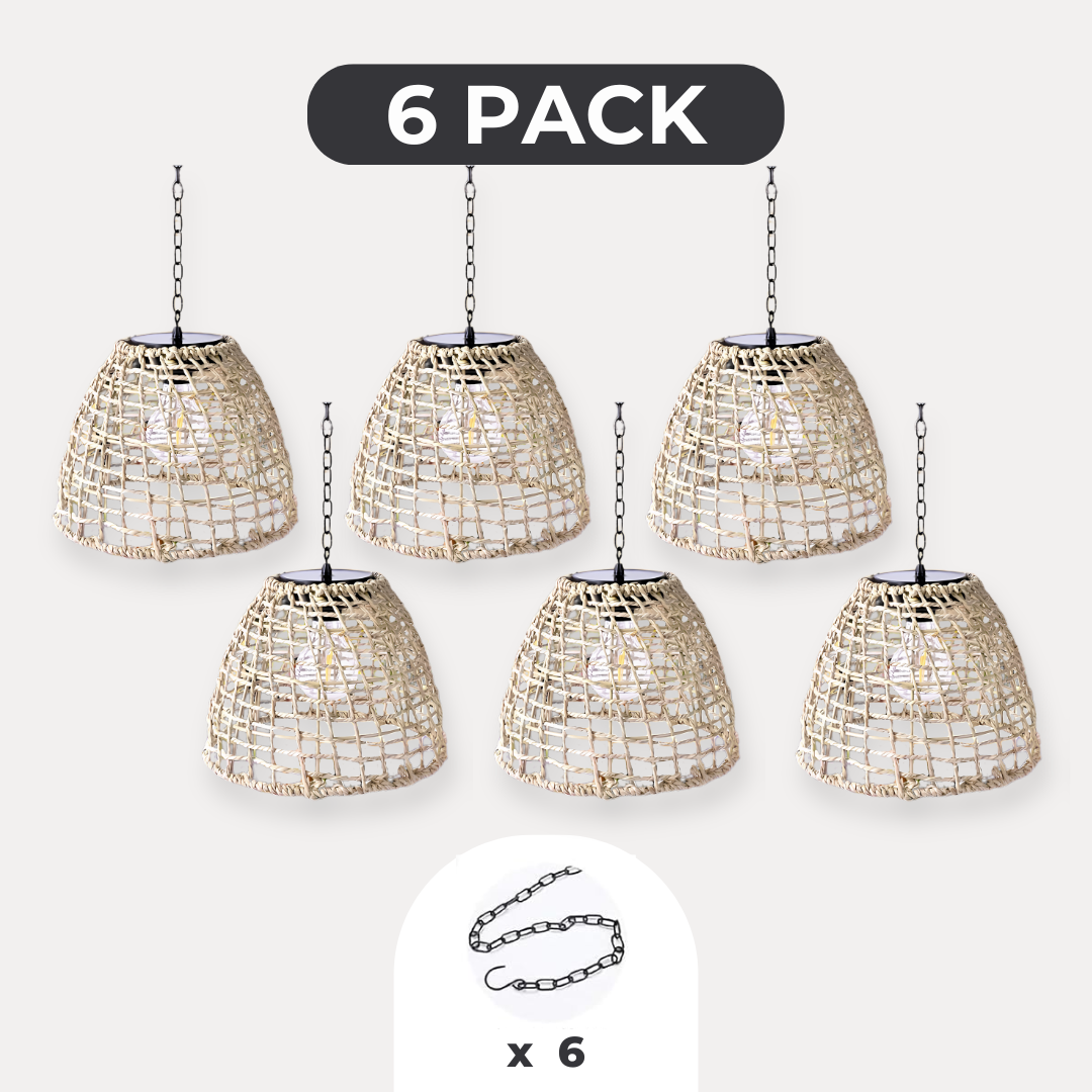 NordikHome™ Solar Woven Hanging Lamp