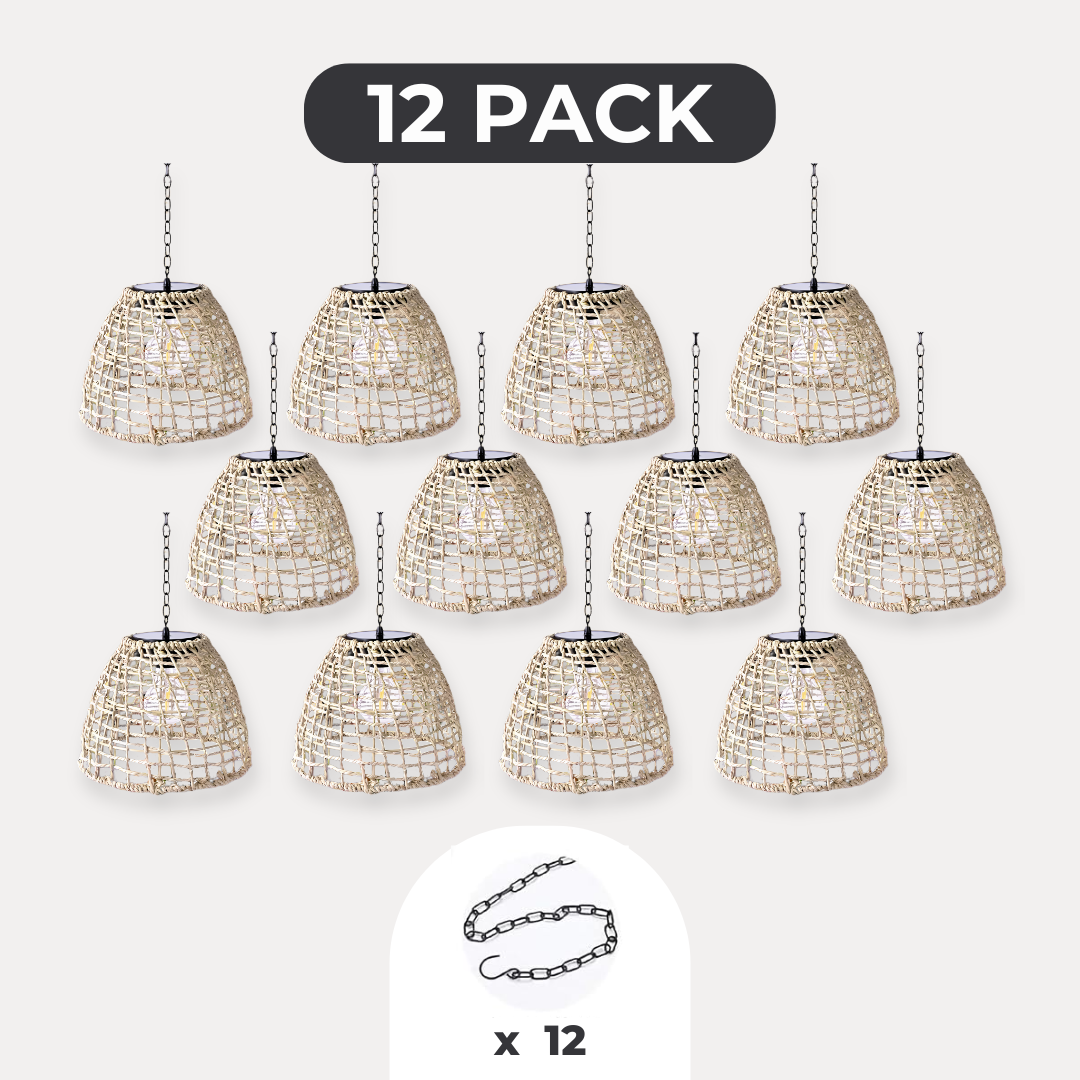 NordikHome™ Solar Woven Hanging Lamp