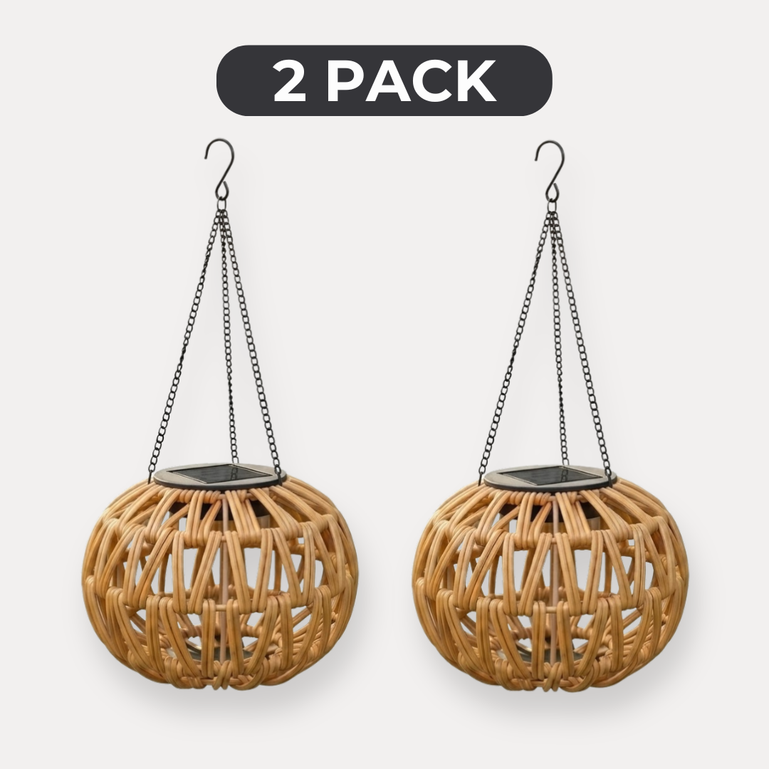 NordikHome™ Solar Woven Hanging Lantern